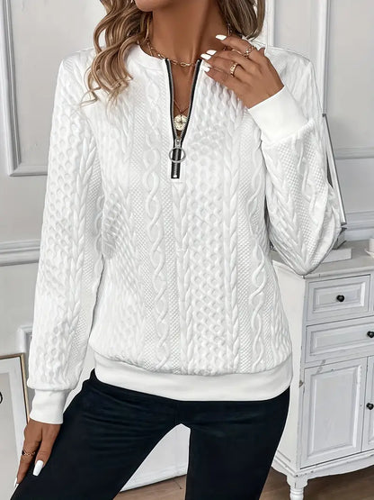 Amanda® | Casual sweatshirt with long sleeves and zip