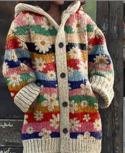 Zoe® | Colorful knitted cat cardigan