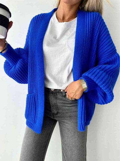 Pilar® | Solid color long sleeve casual knitted V-neck cardigan