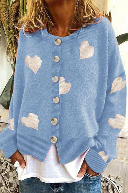 Pilar® | Heart sweater women's cardigan