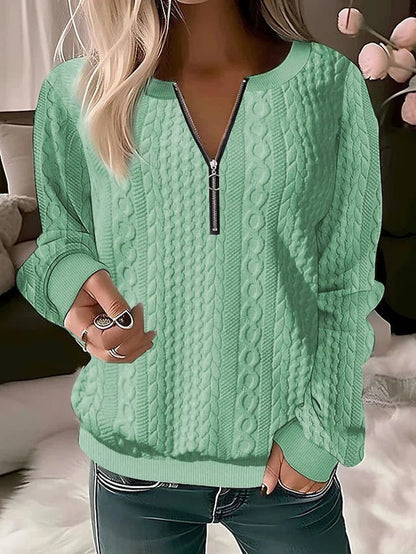 Talia® | Solid color long sleeve sweater