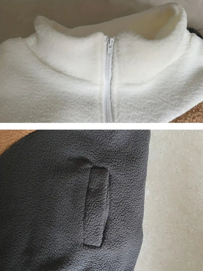 Thalia® | Stylish men's fleece jacket with color block design