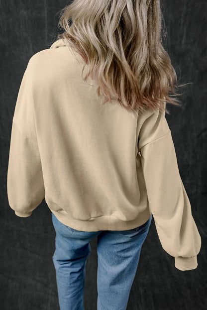 Adriana® | Long sleeve half zip sweatshirt