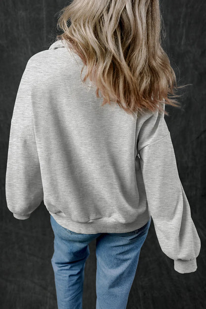 Adriana® | Long sleeve half zip sweatshirt