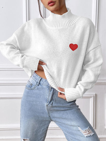 Alessa® | Heart turtleneck with long sleeves