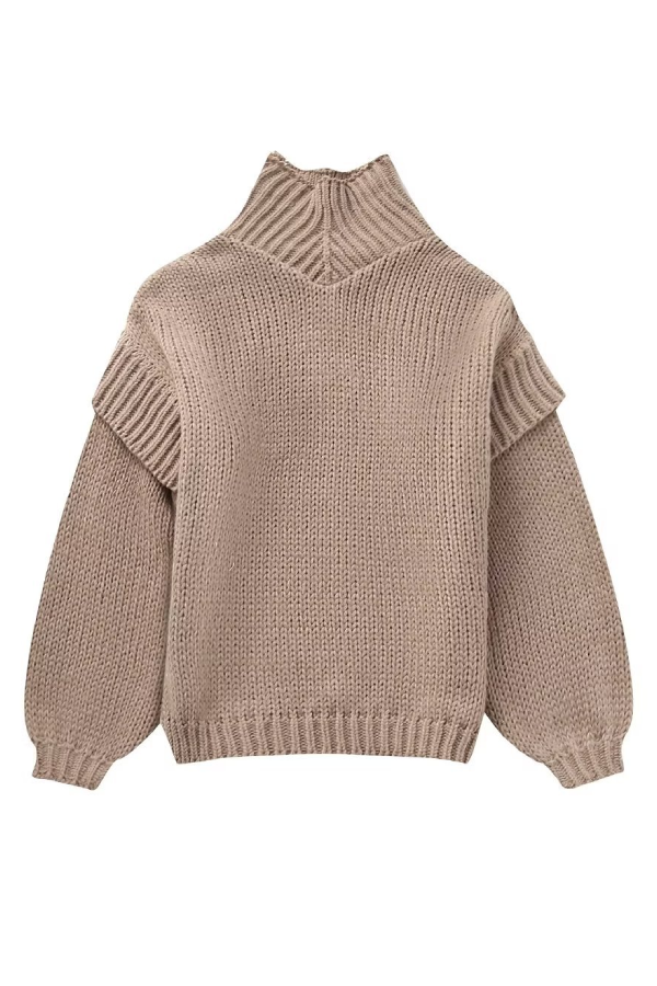 Zoe® | Loose turtleneck sweater with long sleeves