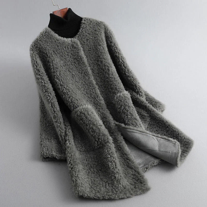 Allegra® | Long teddy fur coat for winter