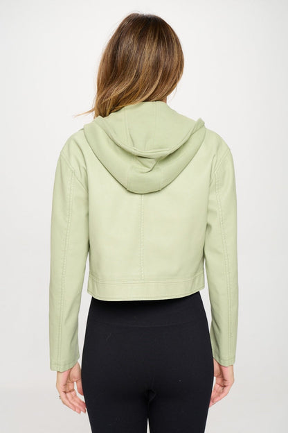 Petra® | Cropped hooded jacket with snap fastening