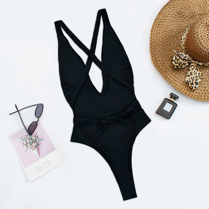 Zaida® | Deep V-neck swimsuit