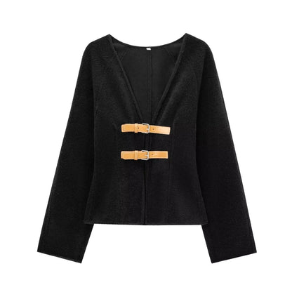 Xochitl® | Vintage wool coat with buckle