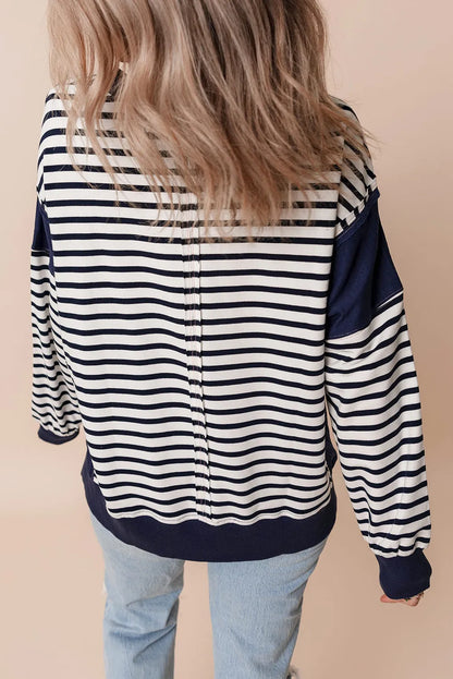 Vera® | Striped long-sleeved crew neck sweatshirt