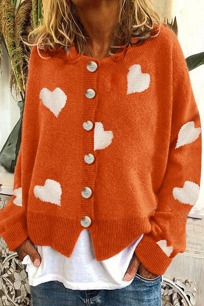 Pilar® | Heart sweater women's cardigan