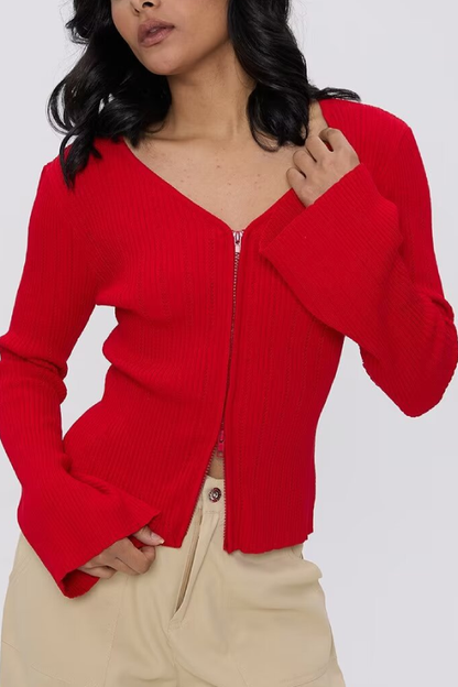 Toni® | Slim cardigan with V-neck