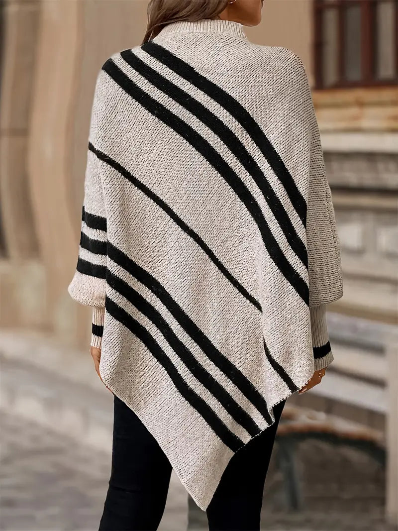 Zoraida® | Stripes & Style Asymmetrical Batwing