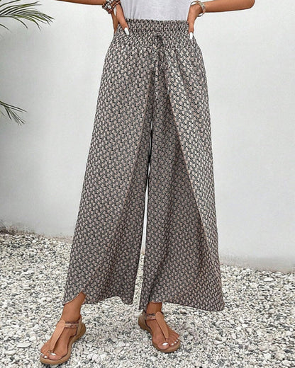 Winona® | Elegant wide-leg trousers with a geometric print