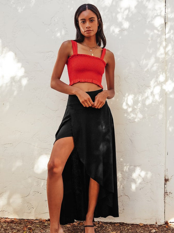 Victoria® | Casual asymmetrical midi skirt