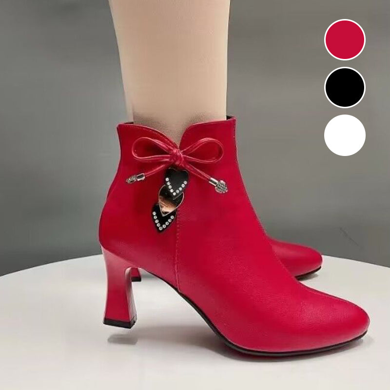 Zenaida® | Suede ankle boots with bow