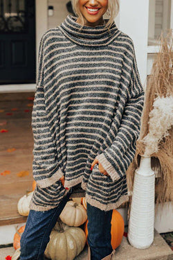 Zulema® | Perfect tunic sweater with stripes and pockets