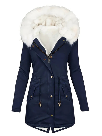 Zoraida® | Parka coat with fluffy trim and hood