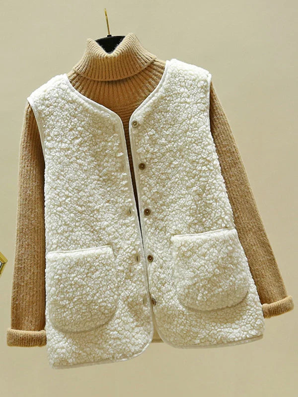 Alida® | Sleeveless women's cardigan made of lambswool from Calido