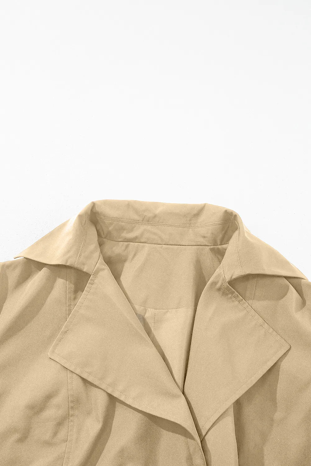 Teresa® | Long sleeve trench coat with collar and tie waist and buttons