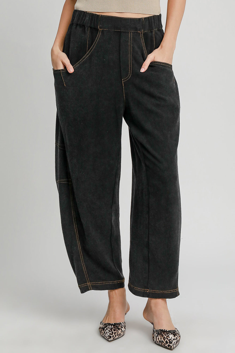 Zara® | Baggy fit trousers with an elastic waistband and pockets