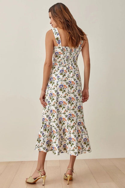 Zuleyka® | Printed tapered midi dress with straps