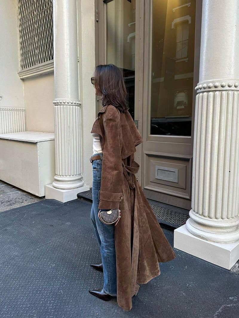 Zahira® | Suede trench coat