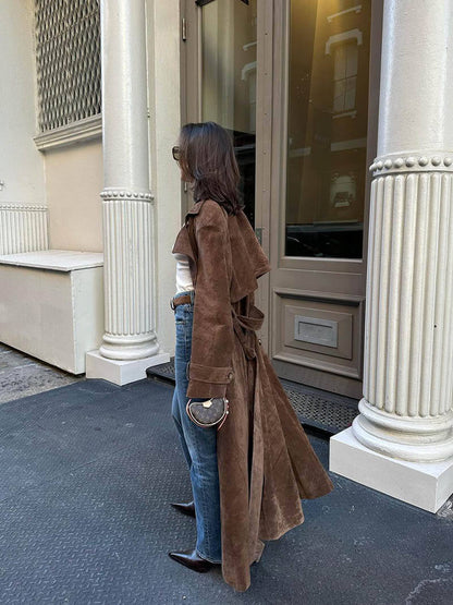 Zahira® | Suede trench coat