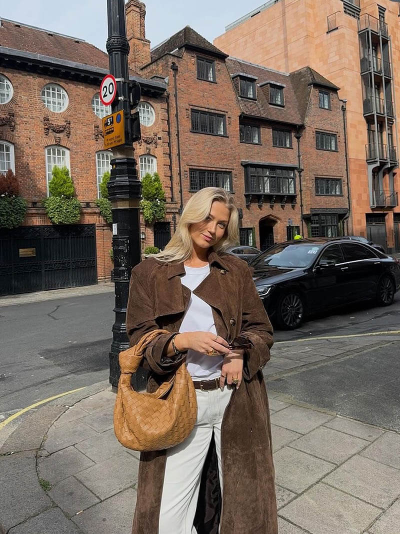 Zahira® | Suede trench coat