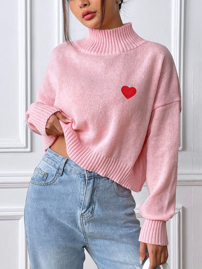 Alessa® | Heart turtleneck with long sleeves