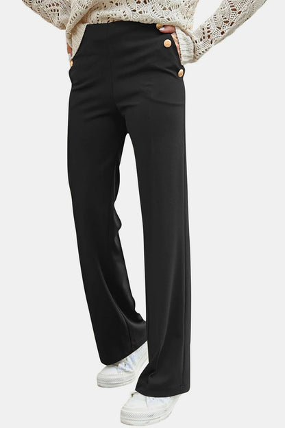 Tallulah® | High-rise trousers with decorative buttons