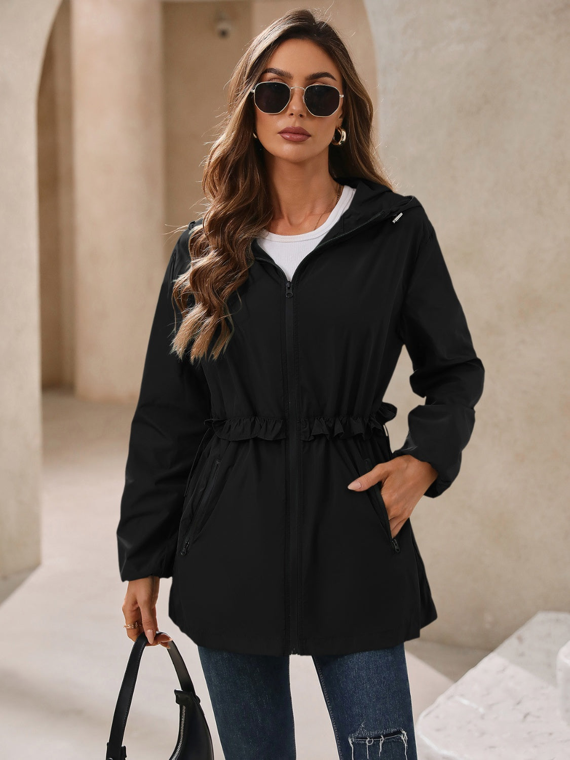 Paulina® | Waterproof, long-sleeved outdoor windbreaker with hood