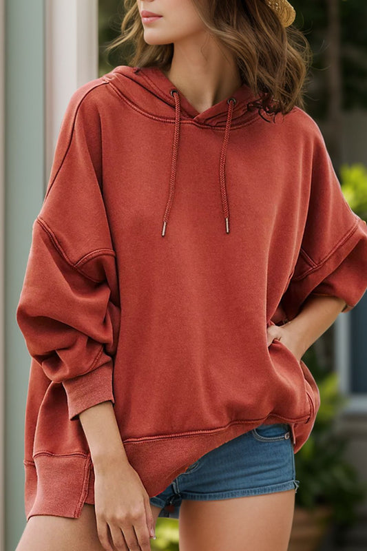 Violeta® | Long sleeve hoodie with drawstring and dropped shoulders