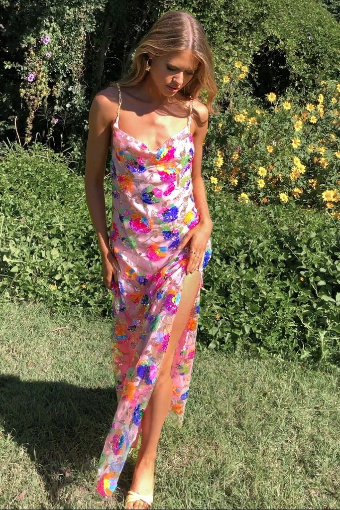 Wanda® | Floral slit dress