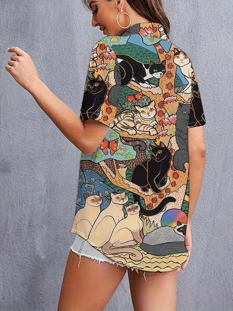 Zinnia® | Artistic short sleeve shirt.