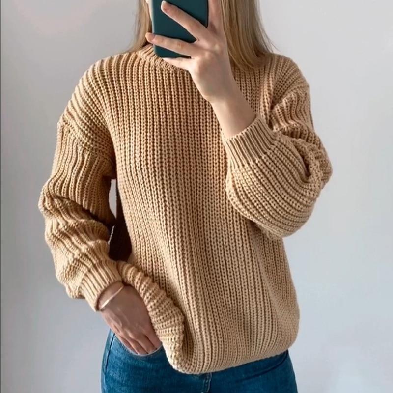 Adriana® | Knitted loose autumn sweater for women