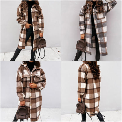 Althea® | Longer checked coat