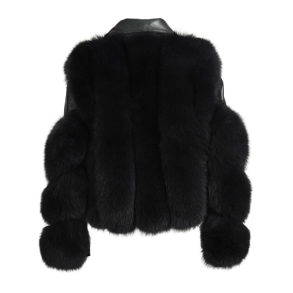 Pilar® | Arctic luxury leather jacket with fur