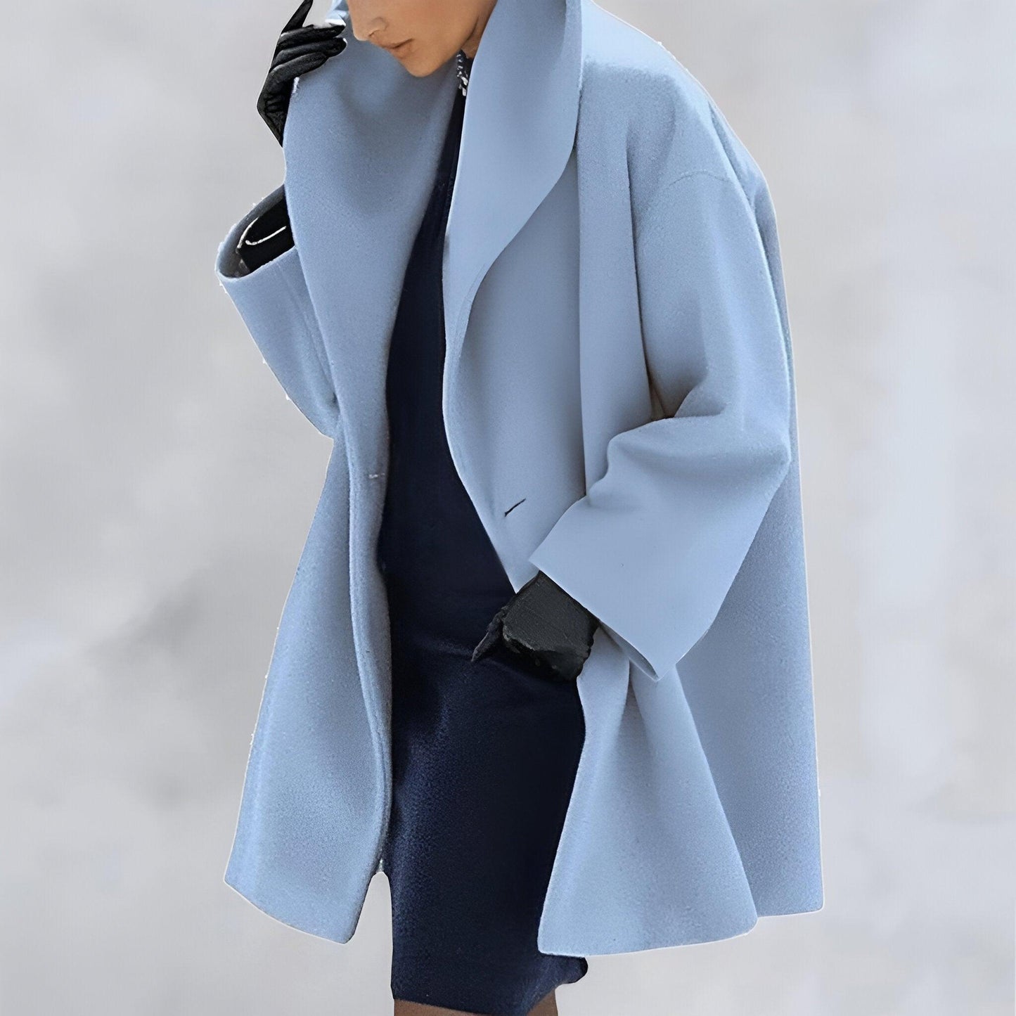 Abigail® | Windproof wool coat with shawl collar