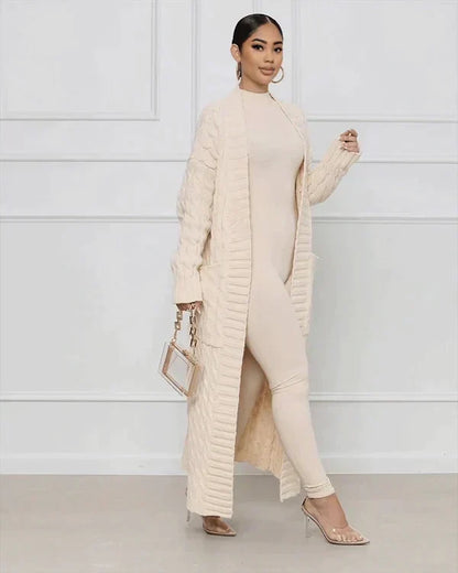 Yadira® | Casual, loose V neck, long cardigan