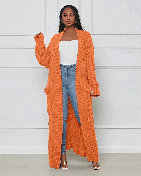 Yadira® | Casual, loose V neck, long cardigan