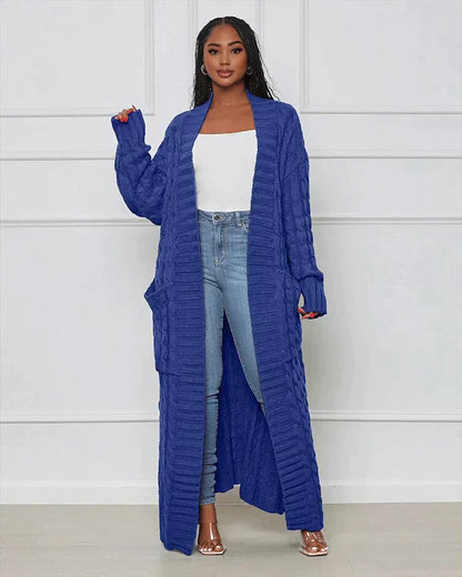 Yadira® | Casual, loose V neck, long cardigan