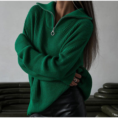 Yara® | Zip-up turtleneck sweater