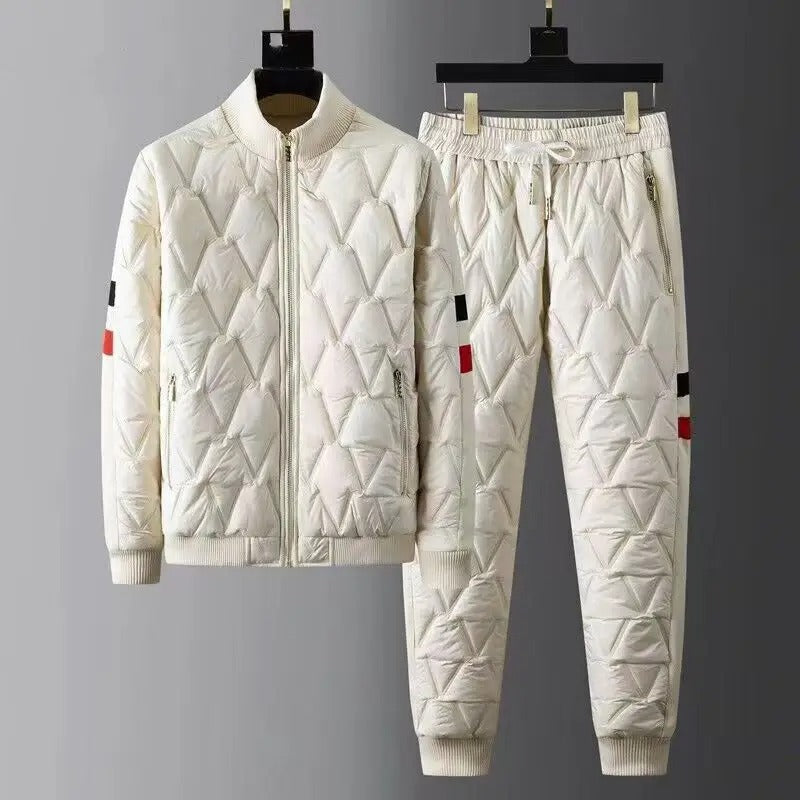 Tatiana® | Stylish set of quilted down jacket and trousers