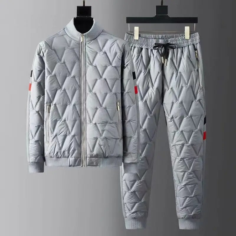 Tatiana® | Stylish set of quilted down jacket and trousers