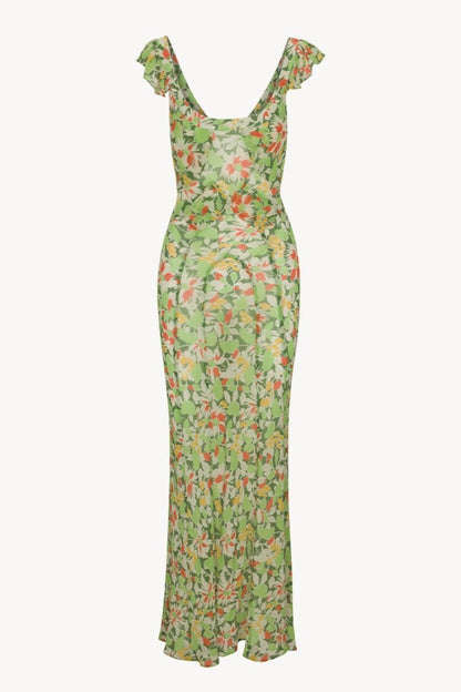 Tamara® | Printed boat neck maxi dress