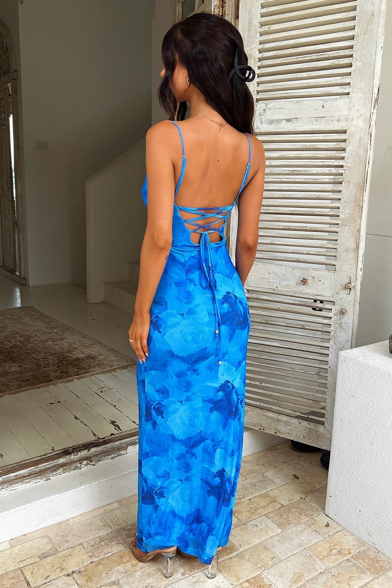 Piper® | Long backless floral dress