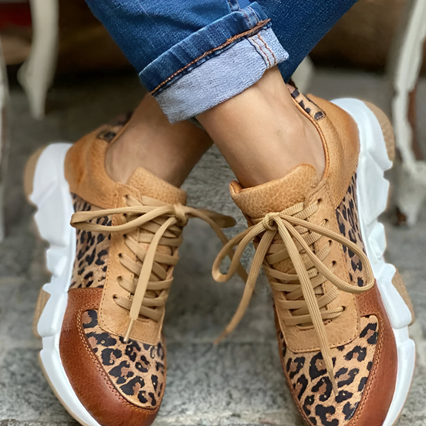 Taylor® | Comfortboost leopard sneakers