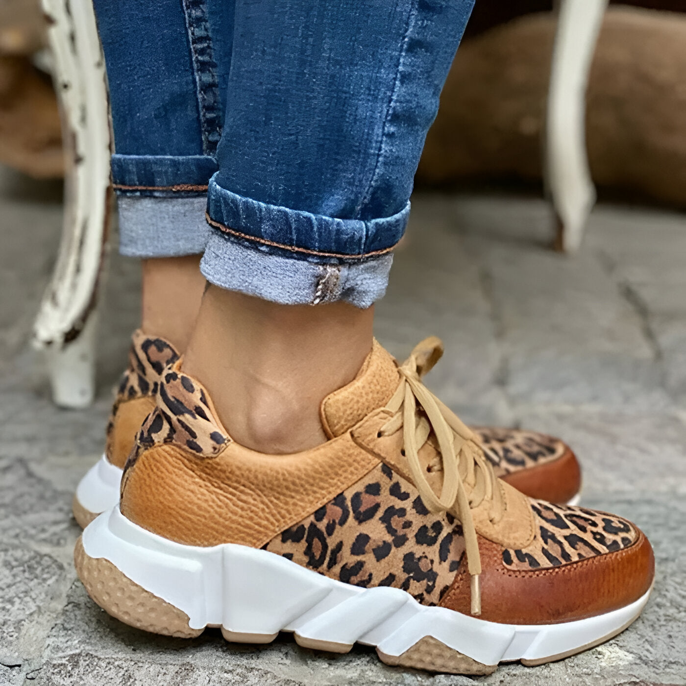 Taylor® | Comfortboost leopard sneakers